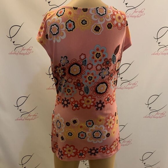 7Th Avenue. Size Medium. Stretch Jersey Side Drape Keyhole Pullover Top. B95 - Picture 3 of 6